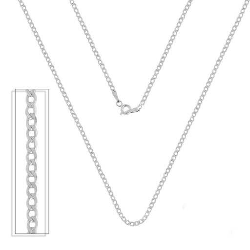 Серебряная цепочка 925 Elegant PANCER для подвесок |70 см x 2,5 мм