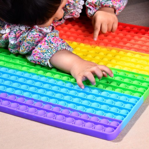 СЕНСОРНАЯ ИГРУШКА PUSH POP IT RAINBOW XXL 30x30