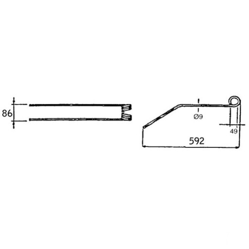 Палец рейки пружины Claas Liner 9554830