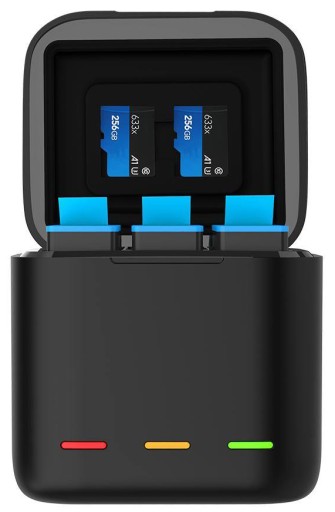 ТРЕХКАНАЛЬНОЕ ЗАРЯДНОЕ УСТРОЙСТВО TELESIN ДЛЯ GOPRO HERO 9 10 11 12 КАБЕЛЬ 3 АККУМУЛЯТОРА