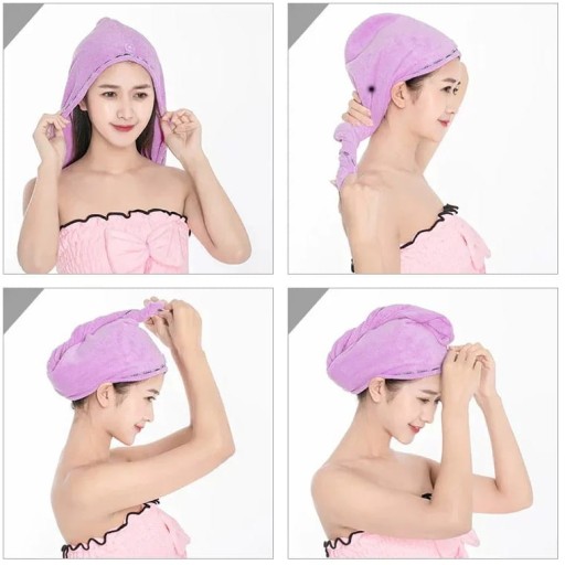 RĘCZNIK DO WŁOSÓW SZYBKOSCHNĄCY TURBAN MIKROFIBRA