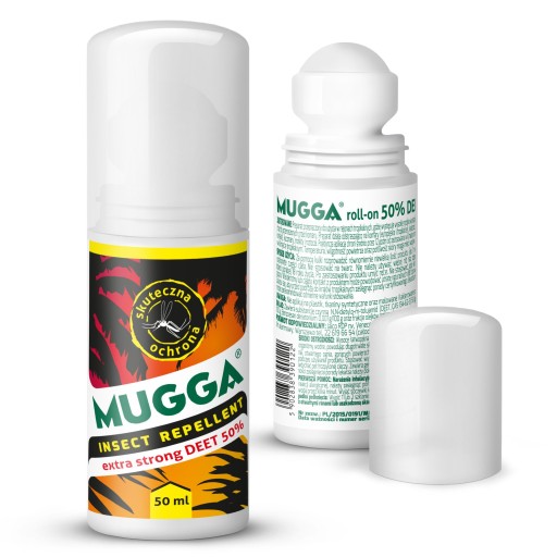 Сильный 50%-ный шариковый репеллент от насекомых Mugga.