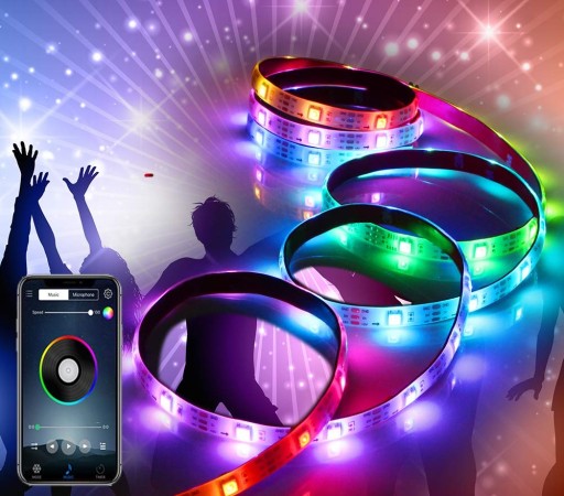 СВЕТОДИОДНАЯ ЛЕНТА RGB USB BLUETOOTH 5M ПОДСВЕТКА ТВ 5В