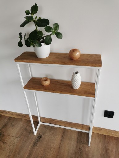 Konsola w stylu industrialnym szer:45cm BIAŁA