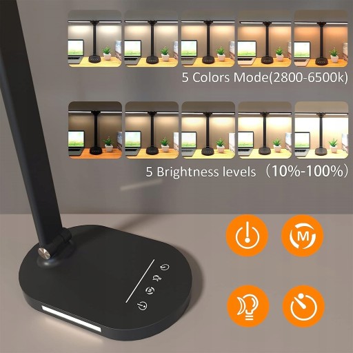 Lampka biurkowa czarny 13,81 W