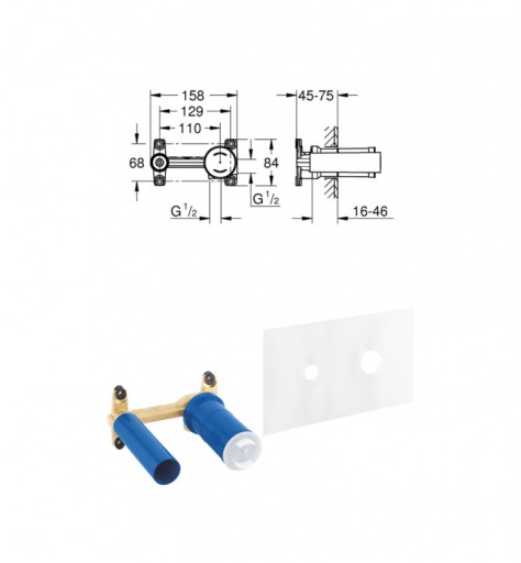 ЭЛЕМЕНТ ДЛЯ НАСТЕННЫХ СРЕДСТВ GROHE 23571000