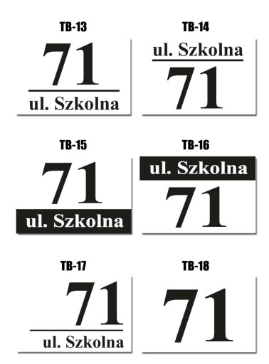 Табличка АДРЕС белая с номером дома