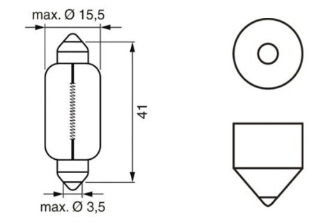 C5W 5W 12V SV8.5-8 ЛАМПОЧКА HELLA - 10 ШТ.