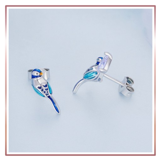 Серебряные серьги РАЙСКАЯ ПТИЦА S925