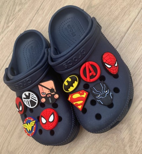 ПУГОВИНКИ ДЛЯ ОБУВИ украшения типа KROKS CROCS синие 7 шт.
