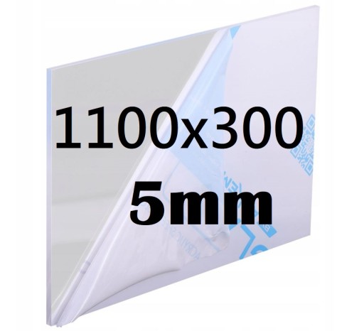 PLEKSI / PLEXI / PLEKSA / PLEXA na wymiar 110cm x 30cm x5mm AKRYL BEZBARWNY