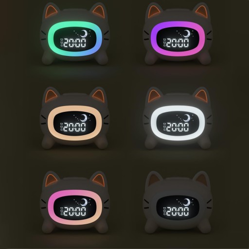 Цифровые будильники со светодиодной прикроватной лампой RGB Clock Dual Children