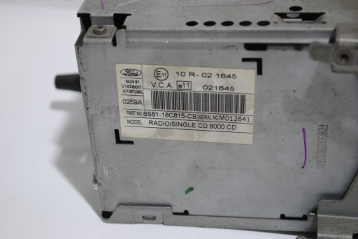 RADIO CD 6000CD FORD FIESTA MK5 6S6118C815CB