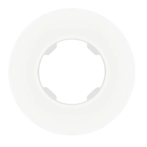 Ramka pojedyncza plastikowa, okrągła, biała, SOUL, SEU5001W