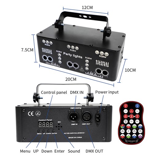 Laserowe Oświetlenie Sceniczne Z Pilotem RGB 10W