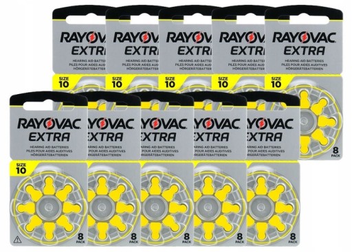 80 батарей для слуховых аппаратов Rayovac 10 EXTRA Advanced