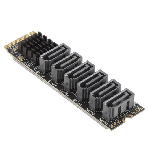 Карта адаптера m.2 to sata3.0 6 Гбит/с, высокоскоростная asm1166 m.2 pcie to sata, расширение