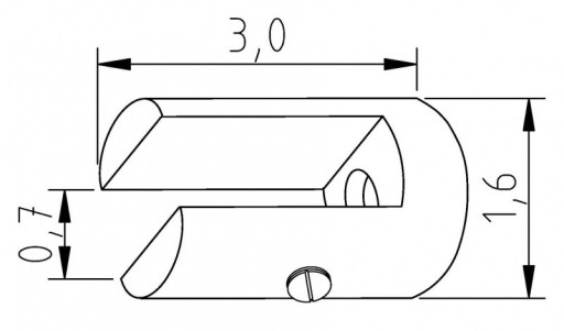 Полкодержатель стеклянный 6мм 6708 ХРОМ Irwar
