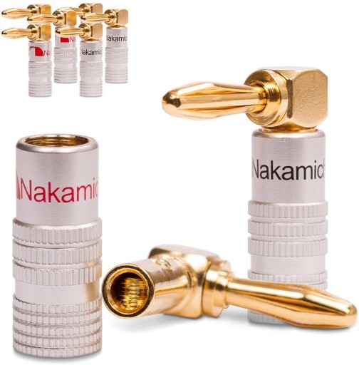 Акустический кабель NAKAMICHI OFC 2х1,5мм банан 90 4м