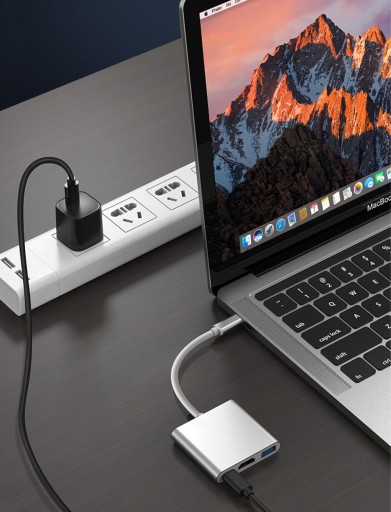 Адаптер-концентратор 3 в 1 USB-C HDMI 4K 60 Гц