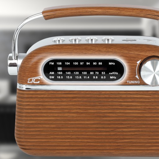 ПОРТАТИВНОЕ РАДИО РЕТРО BLUETOOTH AM/FM/MP3/USB/SD