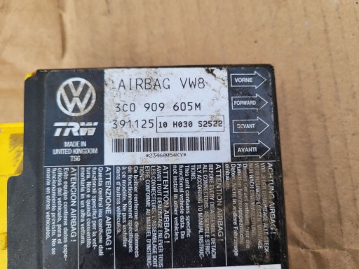 МОДУЛЬ ДАТЧИКА КОНТРОЛЛЕРА ПОДУШКИ БЕЗОПАСНОСТИ VW PASSAT B6 3C0909605M