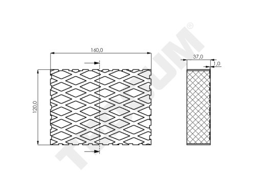 00849910 ПОДЪЕМНАЯ ПОДУШКА TEDGUM 160X120X37MM