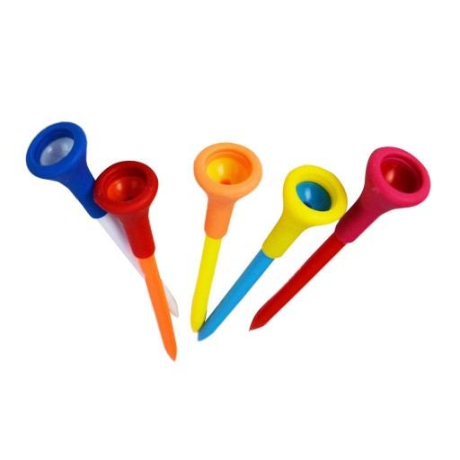 20pcs 83mm plastic golf tees rubber cushion