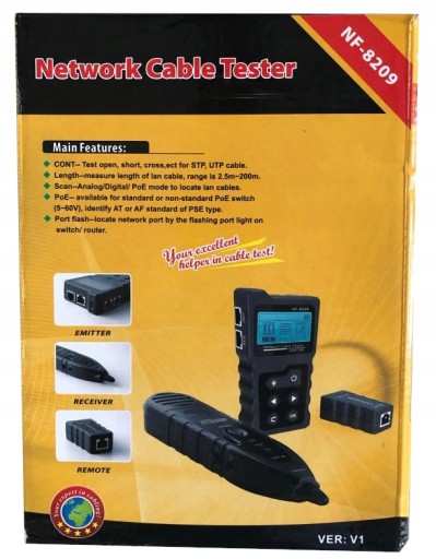 ТЕСТЕР LAN POE NOYAFA PAR FINDER NF-8209