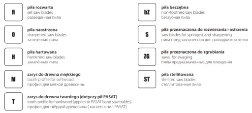 Piła taśmowa do drewna PASAT 4750X20X07 ROH FENES