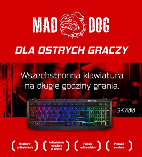 Клавиатура MAD DOG GK700 RGB