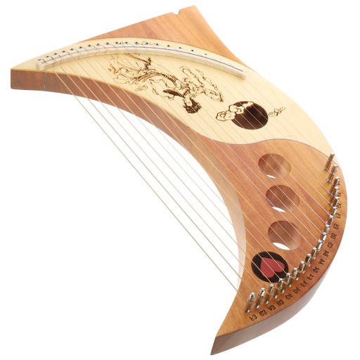INSTRUMENT MUZYCZNY HARFA PRZENOŚNA MAŁA HARFA 19 TONÓW LIRA