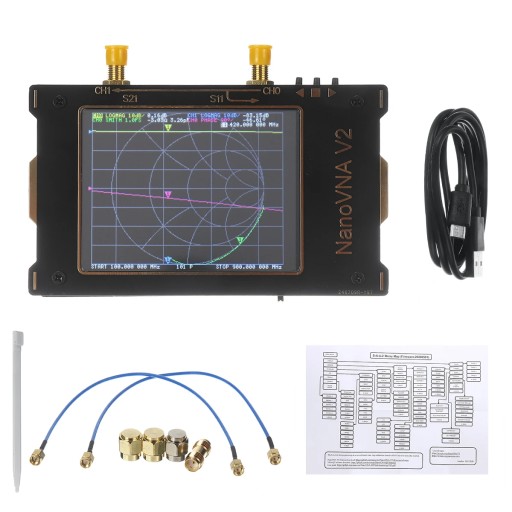 Антенный анализатор NanoVNA V2 3,2 дюйма, 50 кГц-3 ГГц