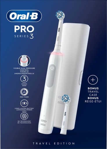 НАБОР ЭЛЕКТРИЧЕСКОЙ ЗУБНОЙ ЩЕТКИ ORAL-B PRO 3 3500