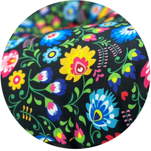 Poduszka jasiek siedzisko podkładka na krzesło ogrodowe 45x45 folk 4 szt