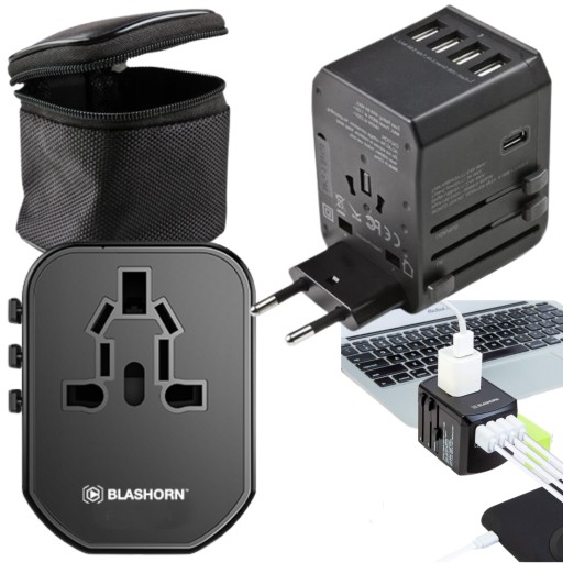 БЛОК ПИТАНИЯ ПЕРЕМЕННОГО ТОКА ДОРОЖНОЕ ЗАРЯДНОЕ УСТРОЙСТВО 4XUSB USB-C 5 УСТРОЙСТВ