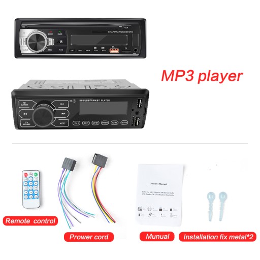 Автомобильный радиоприемник белого цвета MP3 Bluetooth EQ FM A