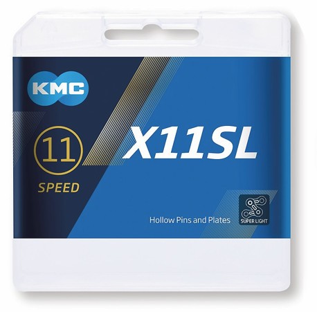 Велосипедная цепь KMC X11SL серебро 118 звеньев 5,65 мм 11 скоростей BOX