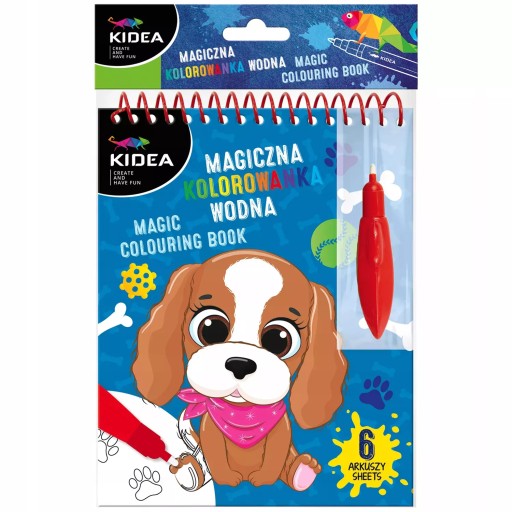 Многоразовая водная раскраска с волшебной ручкой Kidea Dogs