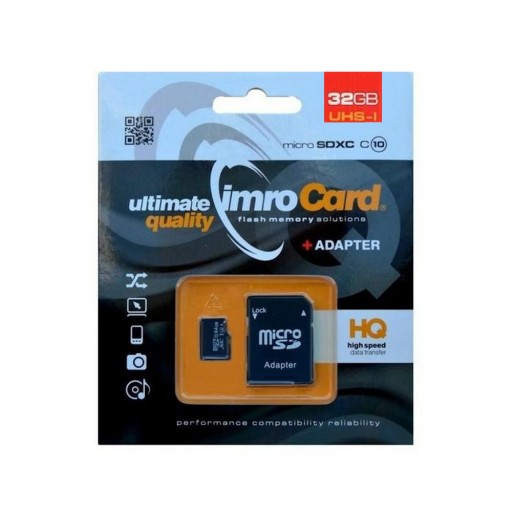 КАРТА ПАМЯТИ 32 ГБ MICRO SD IMRO ДЛЯ АДАПТЕРА КАМЕРЫ