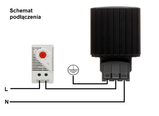 OGRZEWACZ GRZAŁKA 60 W 230 V RACK DIN