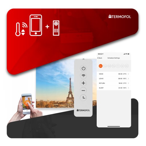 Инфракрасный ОБОГРЕВАТЕЛЬ image 500Вт 85х60см WiFi