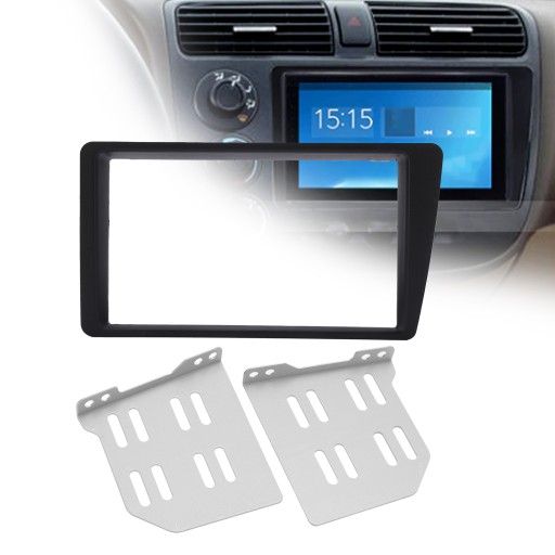 Замена накладки стереорадиорамки 2Din для Honda Civic с левым рулем 2001-2005 гг.