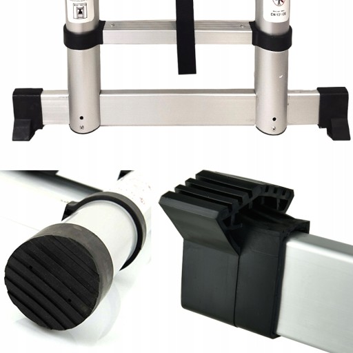 Складная алюминиевая лестница 4,2 м телескопическая DIY 2x2,1 м/2x2,9 м 150 кг