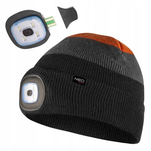 ШЛЯПА СО СВЕТОДИОДНЫМ рабочим ФОНАРЕМ USB NEO 81-631