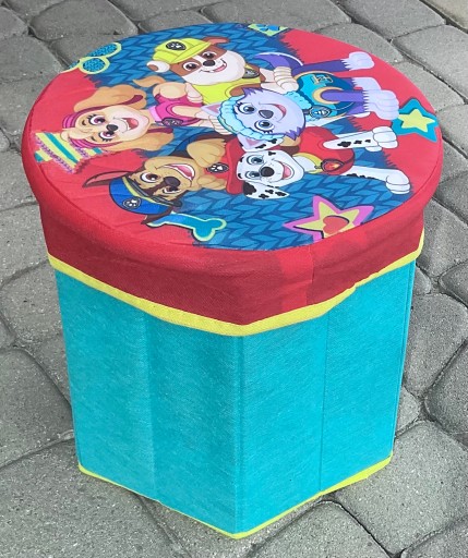 POJEMNIK KOSZ NA ZABAWKI ORGANIZER PUDEŁKO PUFA OLDMAN PSI PATROL 28x28x27