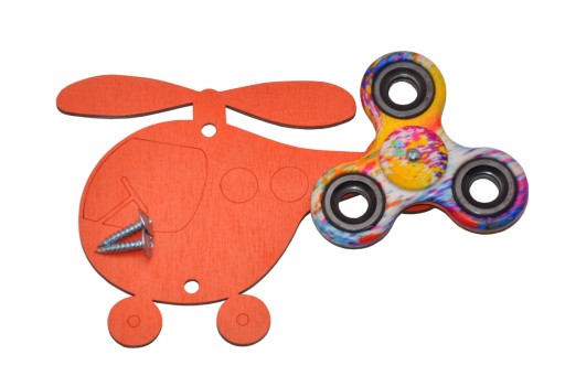 ZIELONY HELIKOPTER + BIAŁY SPINNER NA TABLICĘ MANIPULACYJNĄ