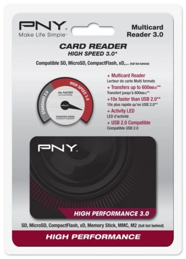 Устройство чтения карт памяти PNY USB 3.0 — высокая производительность 3.0
