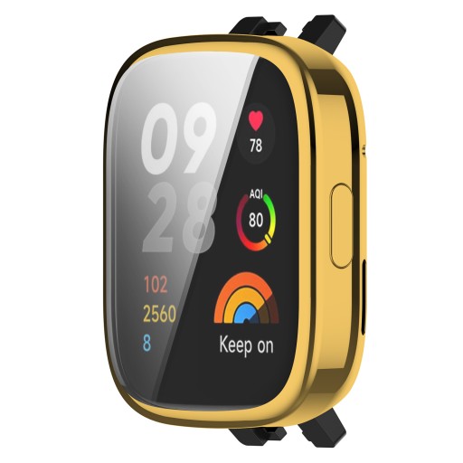 ETUI OBUDOWA 2W1 Z OSŁONĄ NA EKRAN DO XIAOMI REDMI WATCH 3 - ZŁOTY