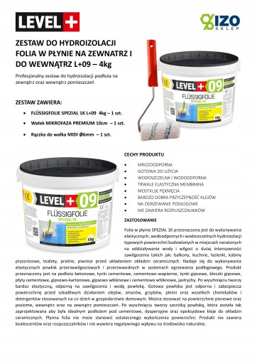 Folia w płynie 4kg Wałek Malarski Hydroizolacja